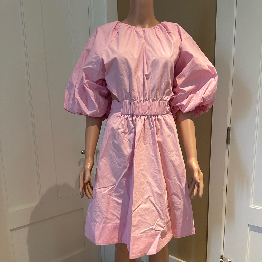 Karl Lagerfeld Pink Puff Sleeve Sundress